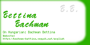 bettina bachman business card
